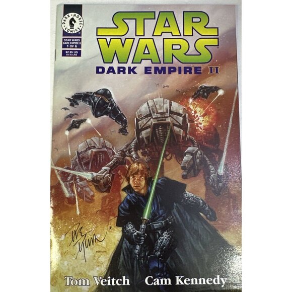 1994 Star Wars Dark Empire 2 #1 Skywalker Cover Dave Dorman signature cover art